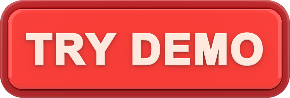 Try demo button. 3D illustration.
